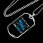 Musician Necklace Feel the Blues Necklace Stainless Steel or 18k Gold Dog Tag 24" Chain-Express Your Love Gifts