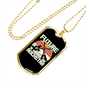 Musician Necklace Future Guitar Rockstar Necklace Stainless Steel or 18k Gold Dog Tag 24" Chain-Express Your Love Gifts