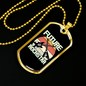 Musician Necklace Future Guitar Rockstar Necklace Stainless Steel or 18k Gold Dog Tag 24" Chain-Express Your Love Gifts