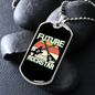 Musician Necklace Future Rockstar Necklace Stainless Steel or 18k Gold Dog Tag 24" Chain-Express Your Love Gifts