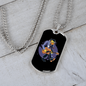 Musician Necklace Guitar Duck Necklace Stainless Steel or 18k Gold Dog Tag 24" Chain-Express Your Love Gifts
