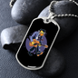Musician Necklace Guitar Duck Necklace Stainless Steel or 18k Gold Dog Tag 24" Chain-Express Your Love Gifts