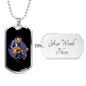 Musician Necklace Guitar Duck Necklace Stainless Steel or 18k Gold Dog Tag 24" Chain-Express Your Love Gifts