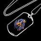 Musician Necklace Guitar Duck Necklace Stainless Steel or 18k Gold Dog Tag 24" Chain-Express Your Love Gifts