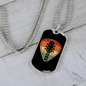 Musician Necklace Guitar Head Stock Necklace Stainless Steel or 18k Gold Dog Tag 24" Chain-Express Your Love Gifts