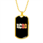 Musician Necklace Guitar Heartbeat Necklace Stainless Steel or 18k Gold Dog Tag 24" Chain-Express Your Love Gifts