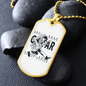 Musician Necklace Guitar Master Necklace Stainless Steel or 18k Gold Dog Tag 24" Chain-Express Your Love Gifts