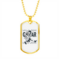 Musician Necklace Guitar Master Necklace Stainless Steel or 18k Gold Dog Tag 24" Chain-Express Your Love Gifts