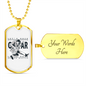 Musician Necklace Guitar Master Necklace Stainless Steel or 18k Gold Dog Tag 24" Chain-Express Your Love Gifts