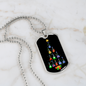 Musician Necklace Guitar Tree Necklace Stainless Steel or 18k Gold Dog Tag 24" Chain-Express Your Love Gifts