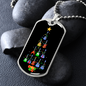 Musician Necklace Guitar Tree Necklace Stainless Steel or 18k Gold Dog Tag 24" Chain-Express Your Love Gifts