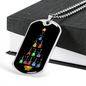 Musician Necklace Guitar Tree Necklace Stainless Steel or 18k Gold Dog Tag 24" Chain-Express Your Love Gifts