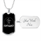 Musician Necklace Guitarist Necklace Stainless Steel or 18k Gold Dog Tag 24" Chain-Express Your Love Gifts