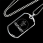 Musician Necklace Guitarist Necklace Stainless Steel or 18k Gold Dog Tag 24" Chain-Express Your Love Gifts
