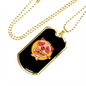 Musician Necklace Guitarist Pug Necklace Stainless Steel or 18k Gold Dog Tag 24" Chain-Express Your Love Gifts