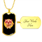 Musician Necklace Guitarist Pug Necklace Stainless Steel or 18k Gold Dog Tag 24" Chain-Express Your Love Gifts