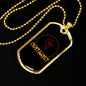 Musician Necklace Guitarist Yellow Necklace Stainless Steel or 18k Gold Dog Tag 24" Chain-Express Your Love Gifts