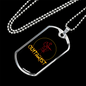 Musician Necklace Guitarist Yellow Necklace Stainless Steel or 18k Gold Dog Tag 24" Chain-Express Your Love Gifts