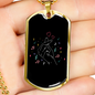 Musician Necklace Heart Finger Necklace Stainless Steel or 18k Gold Dog Tag 24" Chain-Express Your Love Gifts