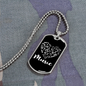 Musician Necklace Heart Music Necklace Stainless Steel or 18k Gold Dog Tag 24" Chain-Express Your Love Gifts