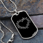Musician Necklace Heart Notes Necklace Stainless Steel or 18k Gold Dog Tag 24" Chain-Express Your Love Gifts