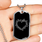 Musician Necklace Heart Notes Necklace Stainless Steel or 18k Gold Dog Tag 24" Chain-Express Your Love Gifts
