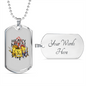 Musician Necklace Heavy Metal Chemistry Necklace Stainless Steel or 18k Gold Dog Tag 24" Chain-Express Your Love Gifts