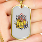 Musician Necklace Heavy Metal Chemistry Necklace Stainless Steel or 18k Gold Dog Tag 24" Chain-Express Your Love Gifts