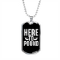 Musician Necklace Here to Pound Necklace Stainless Steel or 18k Gold Dog Tag 24" Chain-Express Your Love Gifts