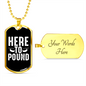 Musician Necklace Here to Pound Necklace Stainless Steel or 18k Gold Dog Tag 24" Chain-Express Your Love Gifts