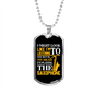 Musician Necklace I'm Playing The Saxophone Necklace Stainless Steel or 18k Gold Dog Tag 24" Chain-Express Your Love Gifts