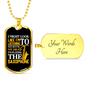 Musician Necklace I'm Playing The Saxophone Necklace Stainless Steel or 18k Gold Dog Tag 24" Chain-Express Your Love Gifts