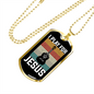 Musician Necklace I Play For Jesus Necklace Stainless Steel or 18k Gold Dog Tag 24" Chain-Express Your Love Gifts