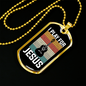 Musician Necklace I Play For Jesus Necklace Stainless Steel or 18k Gold Dog Tag 24" Chain-Express Your Love Gifts