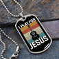 Musician Necklace I Play For Jesus Necklace Stainless Steel or 18k Gold Dog Tag 24" Chain-Express Your Love Gifts