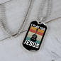 Musician Necklace I Play For Jesus Necklace Stainless Steel or 18k Gold Dog Tag 24" Chain-Express Your Love Gifts