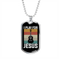 Musician Necklace I Play For Jesus Necklace Stainless Steel or 18k Gold Dog Tag 24" Chain-Express Your Love Gifts