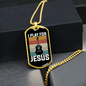 Musician Necklace I Play For Jesus Necklace Stainless Steel or 18k Gold Dog Tag 24" Chain-Express Your Love Gifts