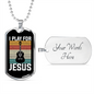 Musician Necklace I Play For Jesus Necklace Stainless Steel or 18k Gold Dog Tag 24" Chain-Express Your Love Gifts