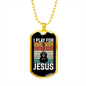 Musician Necklace I Play For Jesus Necklace Stainless Steel or 18k Gold Dog Tag 24" Chain-Express Your Love Gifts