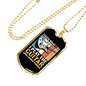 Musician Necklace I Play Guitar Necklace Stainless Steel or 18k Gold Dog Tag 24" Chain-Express Your Love Gifts