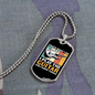 Musician Necklace I Play Guitar Necklace Stainless Steel or 18k Gold Dog Tag 24" Chain-Express Your Love Gifts