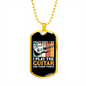 Musician Necklace I Play Guitar Necklace Stainless Steel or 18k Gold Dog Tag 24" Chain-Express Your Love Gifts