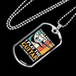 Musician Necklace I Play Guitar Necklace Stainless Steel or 18k Gold Dog Tag 24" Chain-Express Your Love Gifts