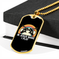 Musician Necklace In Jesus Name I Play Necklace Stainless Steel or 18k Gold Dog Tag 24" Chain-Express Your Love Gifts