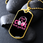 Musician Necklace Just Be Cool Necklace Stainless Steel or 18k Gold Dog Tag 24" Chain-Express Your Love Gifts