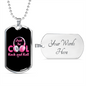 Musician Necklace Just Be Cool Necklace Stainless Steel or 18k Gold Dog Tag 24" Chain-Express Your Love Gifts