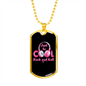 Musician Necklace Just Be Cool Necklace Stainless Steel or 18k Gold Dog Tag 24" Chain-Express Your Love Gifts
