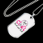 Musician Necklace Just Be Cool White Necklace Stainless Steel or 18k Gold Dog Tag 24" Chain-Express Your Love Gifts