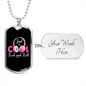 Musician Necklace Just Cool Rock and Roll Necklace Stainless Steel or 18k Gold Dog Tag 24" Chain-Express Your Love Gifts